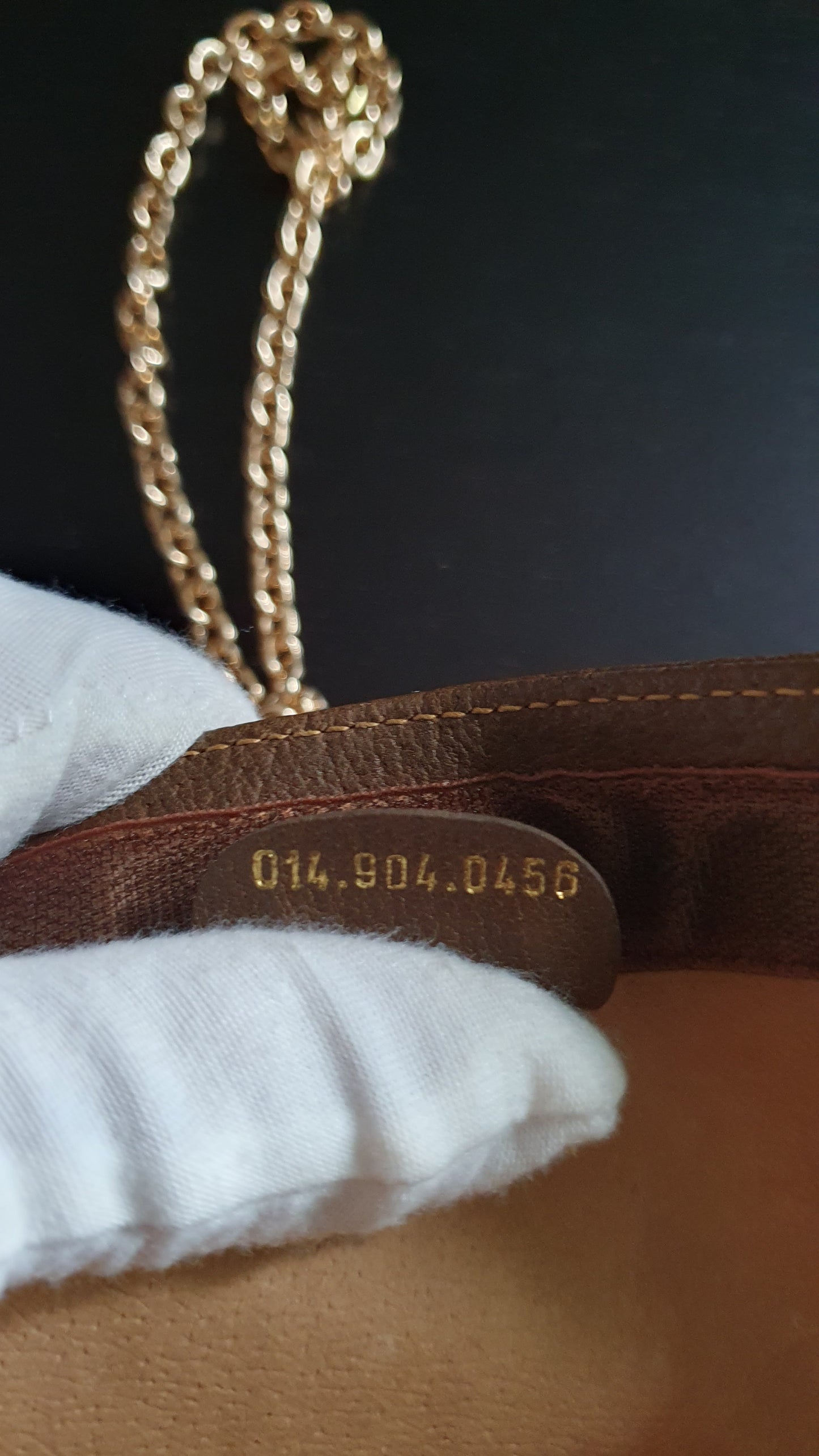 Authentic Vintage Gucci Upcycle Brown Purse with Chains (with velcro closing)