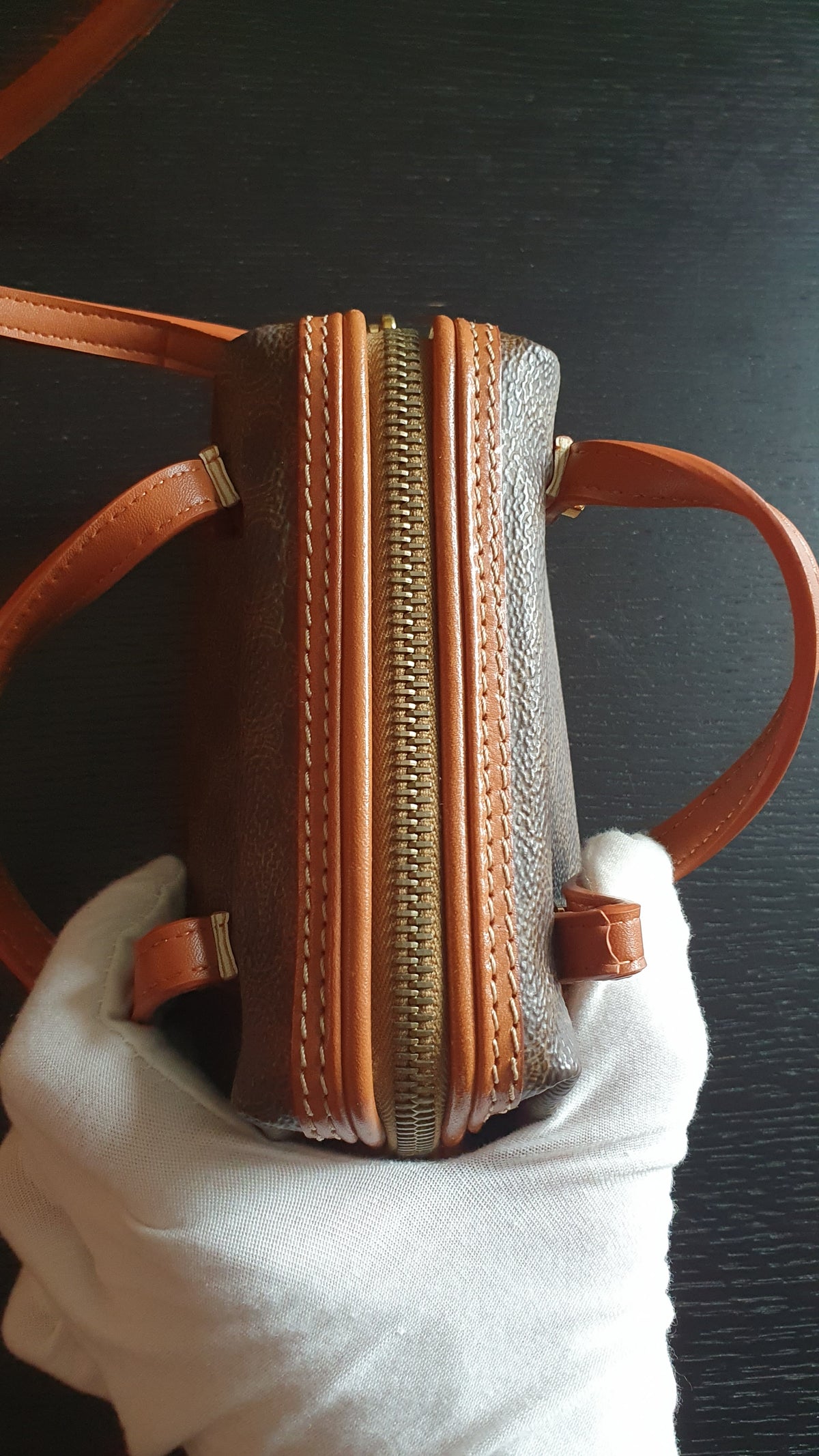 Authentic Vintage Celine Upcycle Small Brown Purse with Straps