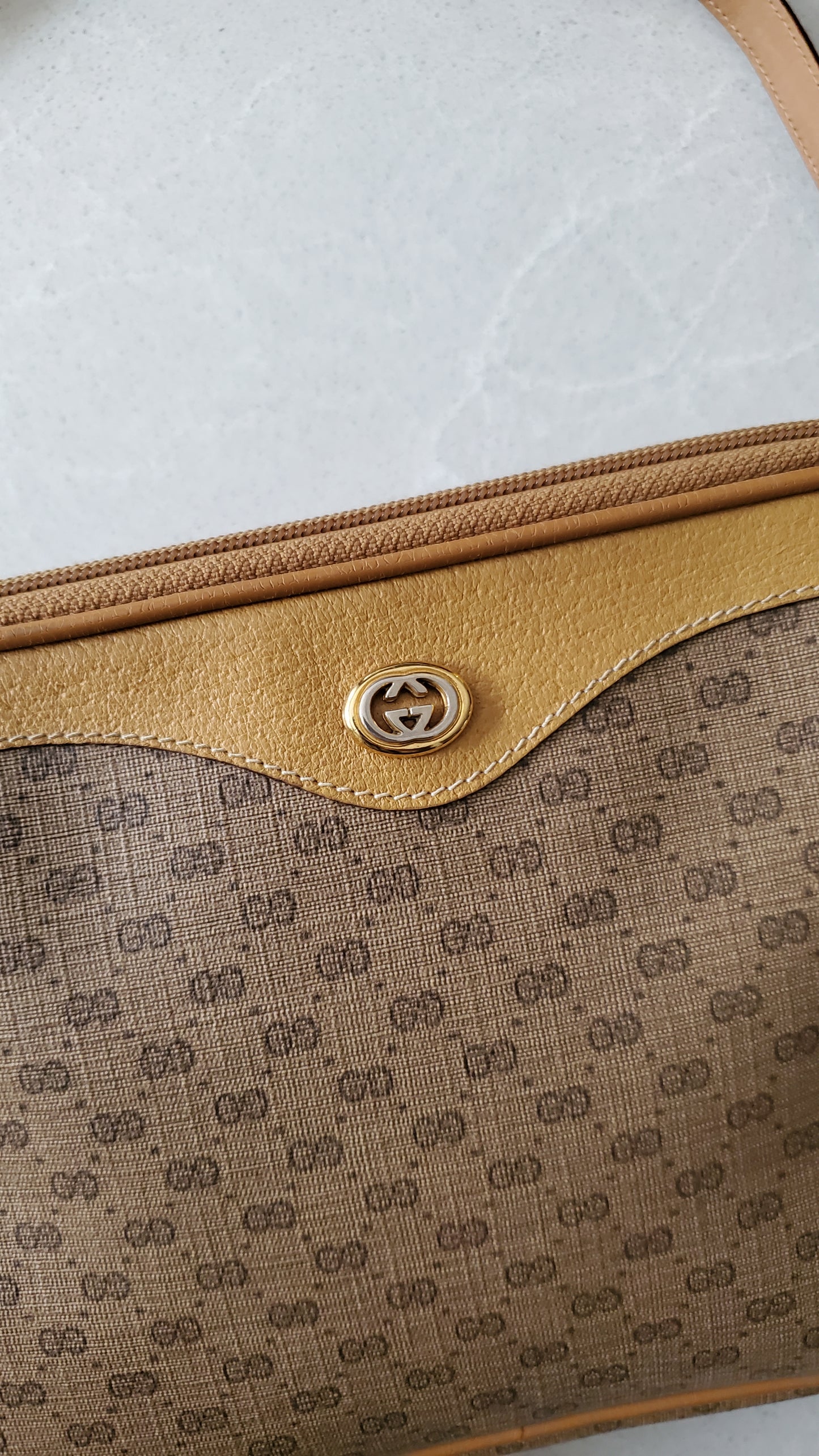 Authentic Vintage Gucci Upcycle Shoulder Purse on Chain/ Strap