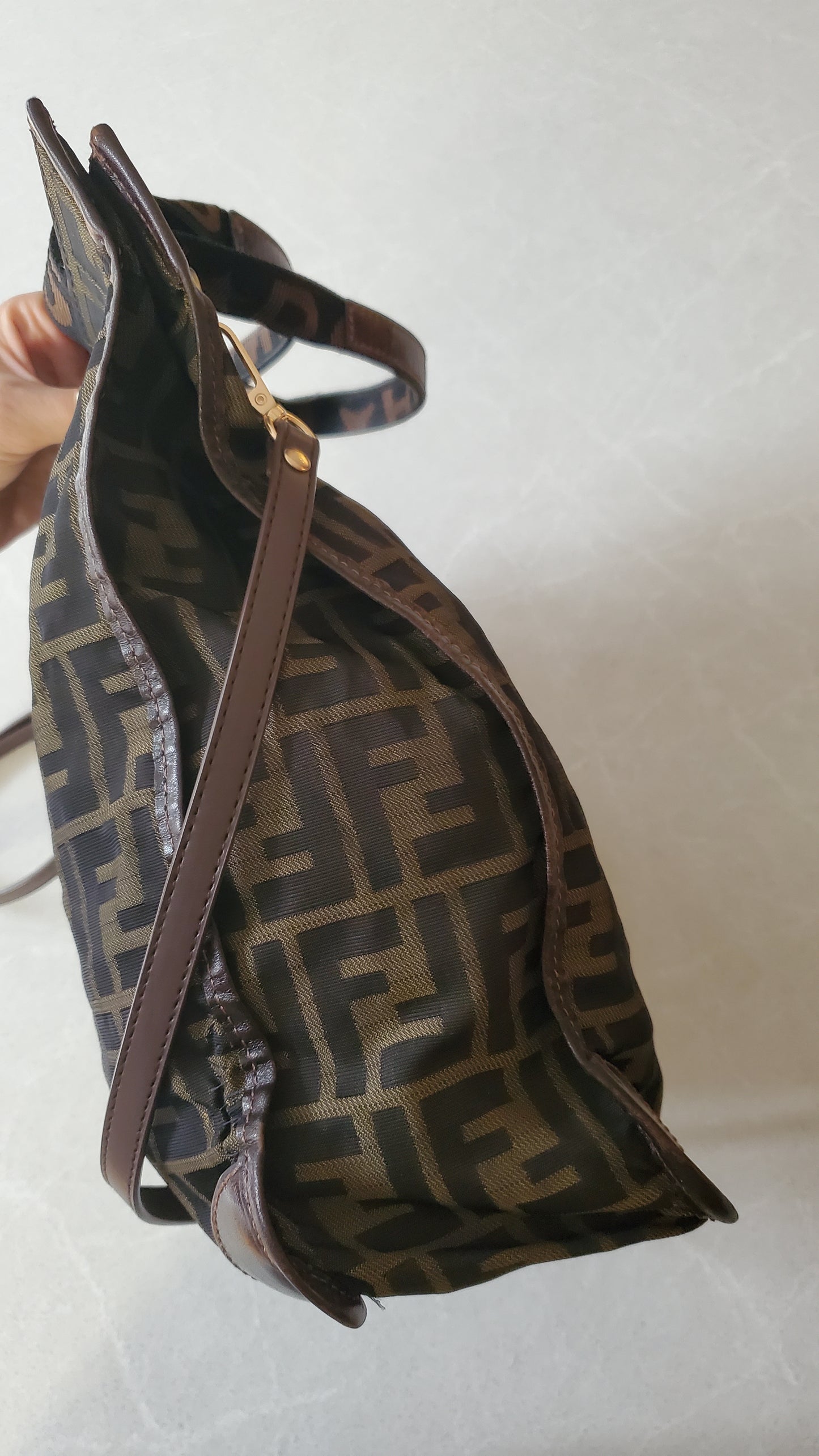 Authentic Fendi FF Large Tote Bag on Strap