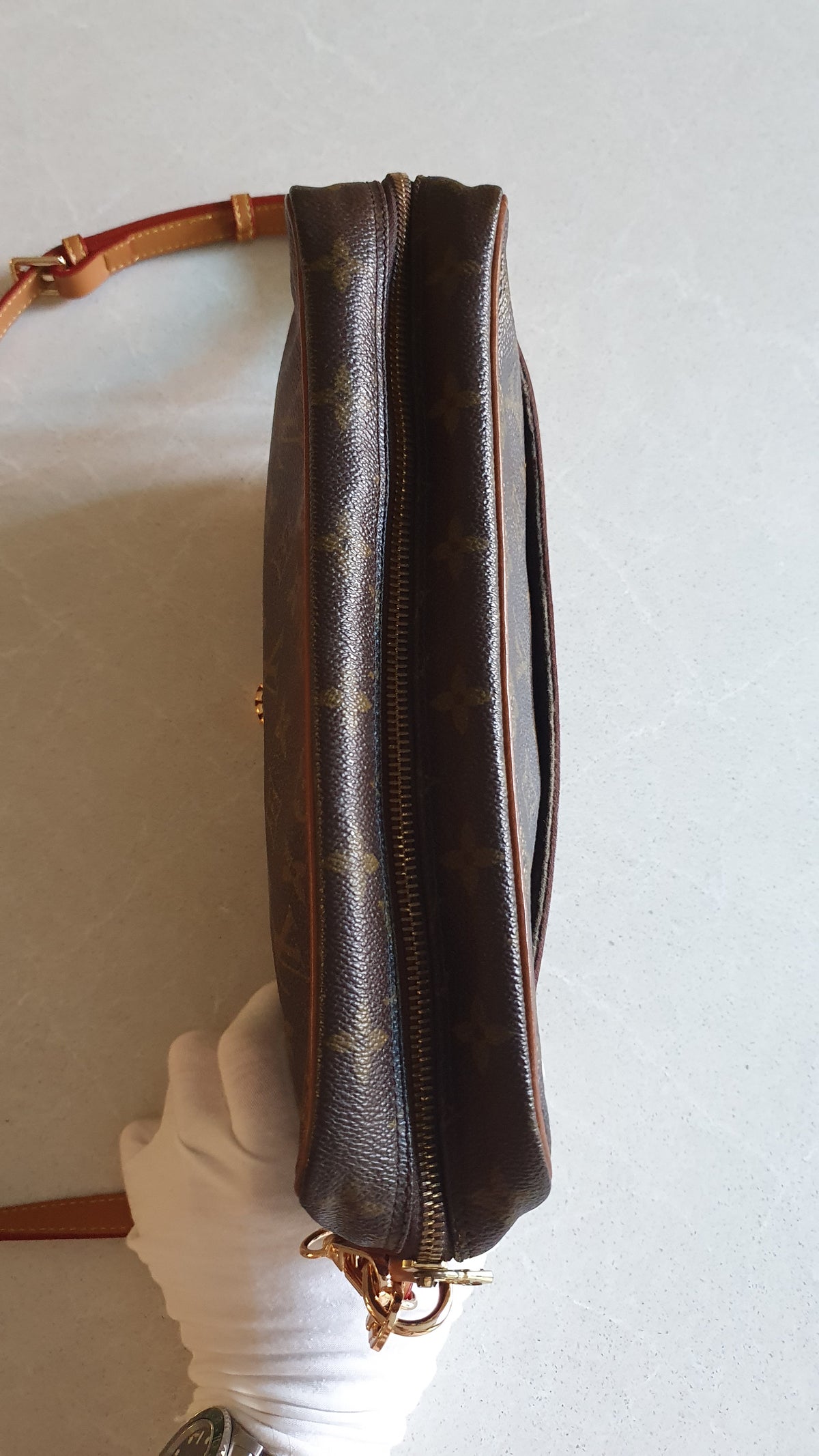 Authentic Vintage Louis Vuitton (2) Upcycle Purse with Strap & Chain