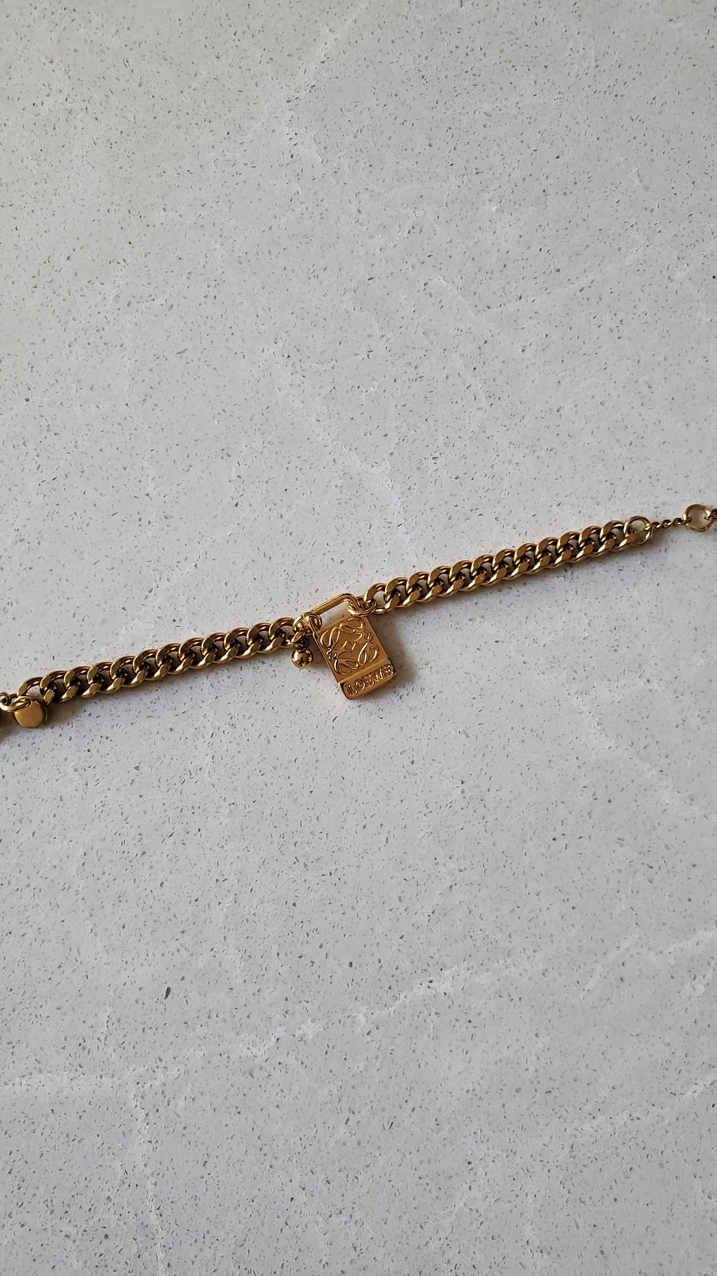 Authentic Loewe Upcycle Gold Cuban Bracelet