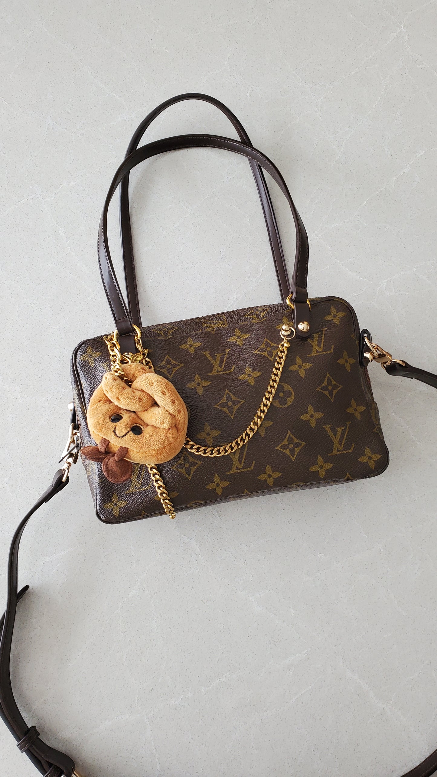 Authentic Vintage Louis Vuitton Upcycle New Gen Charm Shoulder/ Crossbody Bag