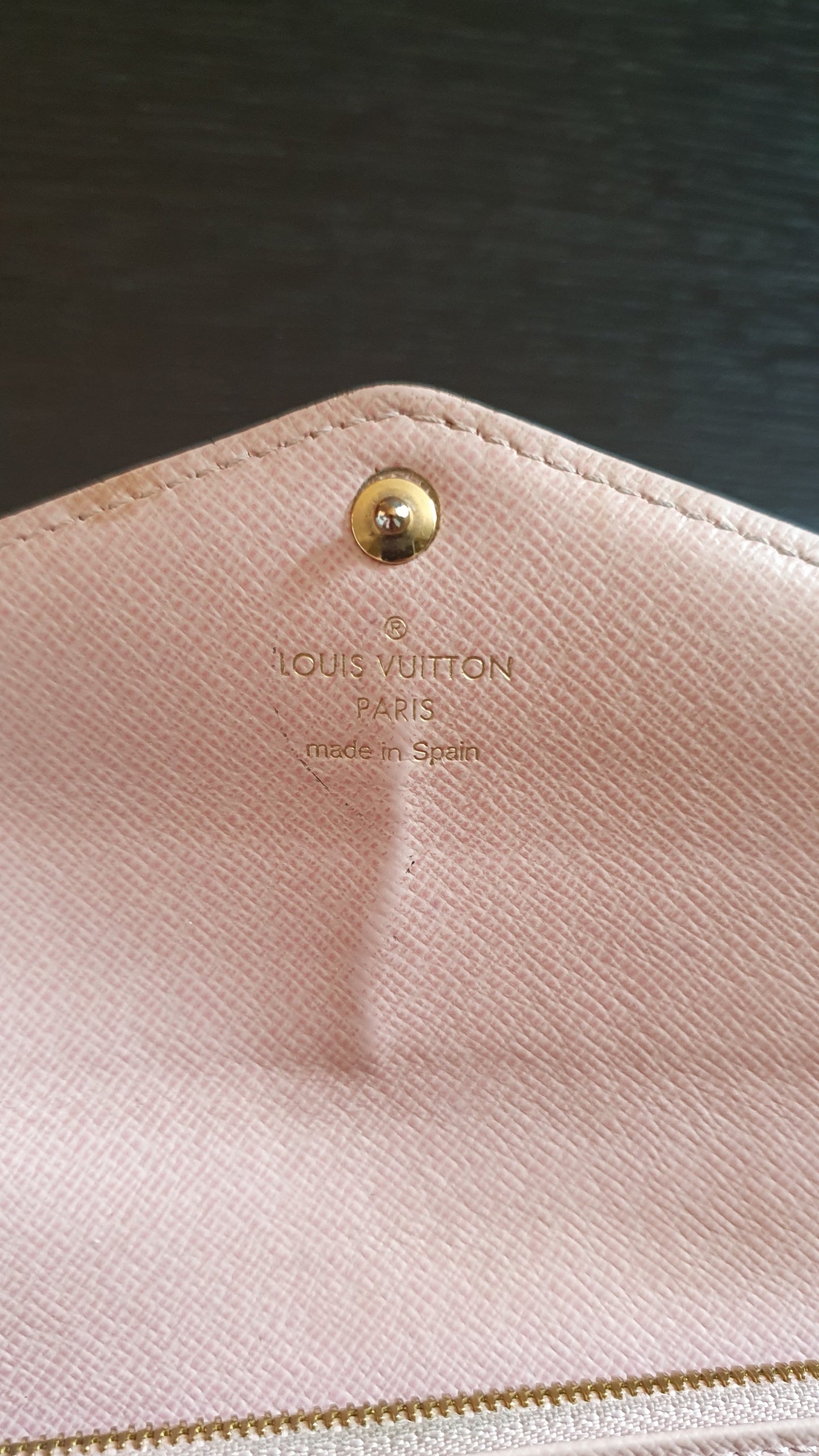 Authentic Louis Vuitton Upcycle Brown Damier Wallet with Single Handle