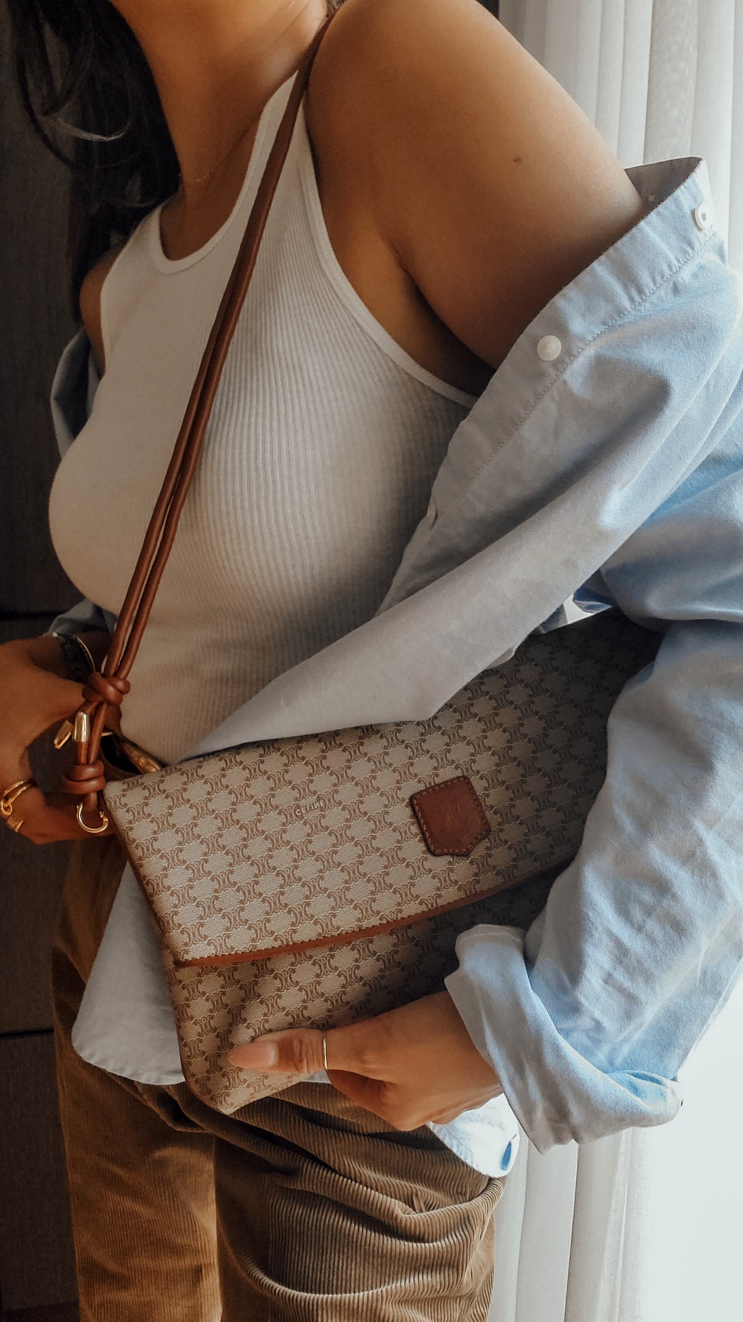 Authentic Vintage Celine Upcycle Purse with Strap