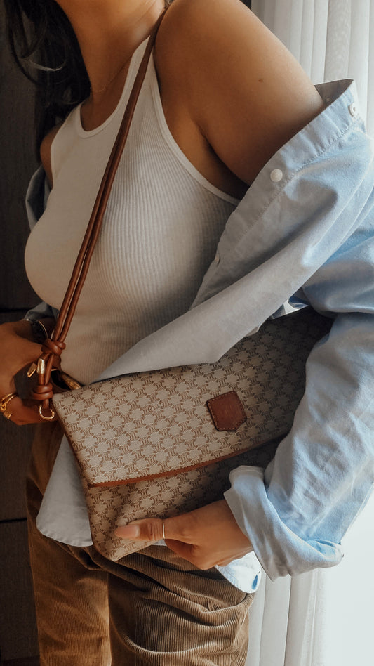 Authentic Vintage Celine Upcycle Purse on Strap