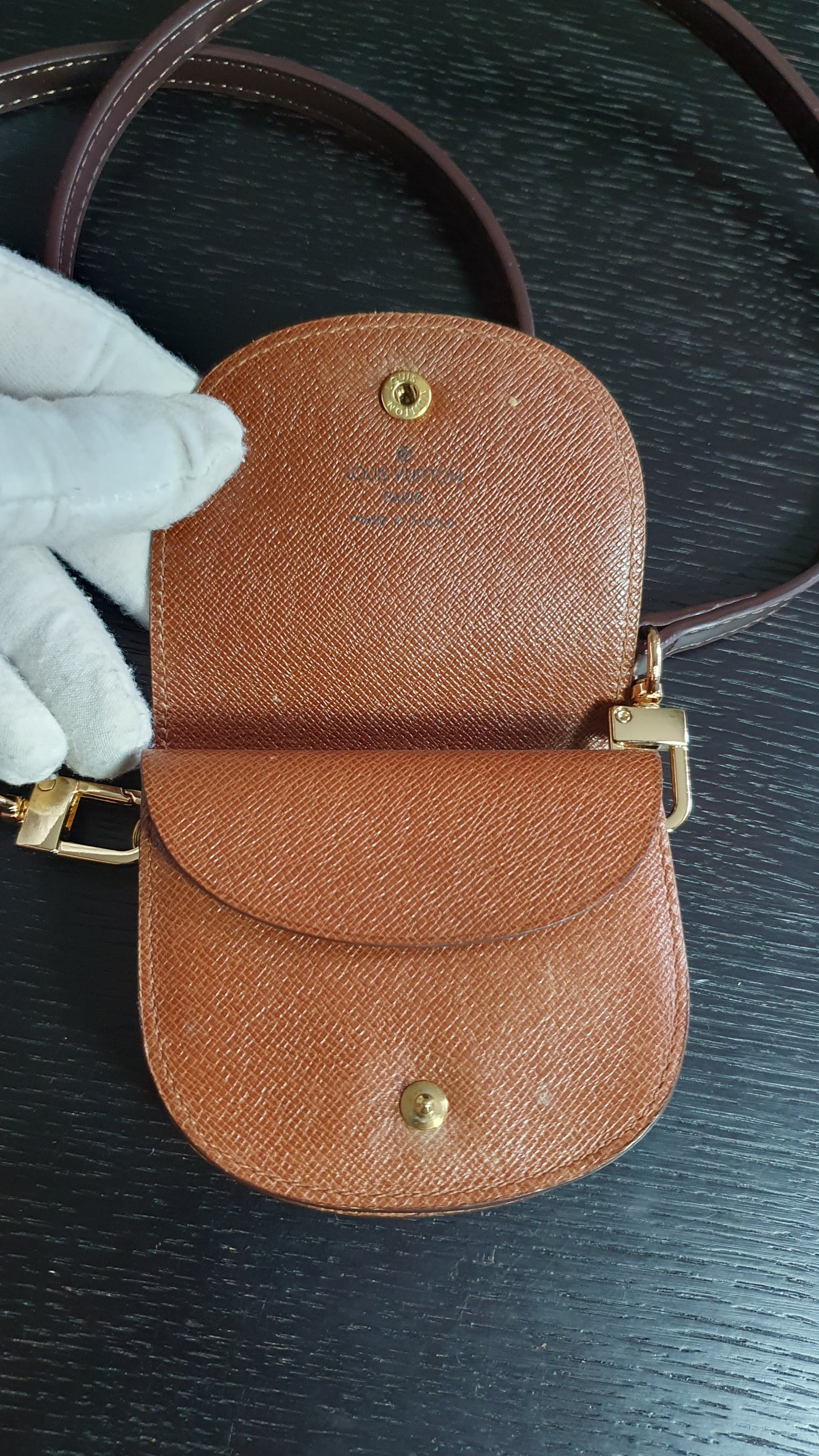 Authentic Vintage Louis Vuitton Upcycle Mini Pouch with Strap