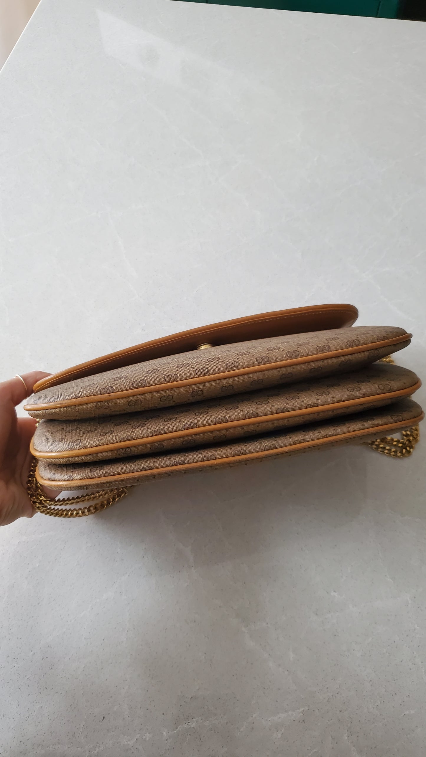 Authentic Vintage Gucci Upcycle 3 Compartments Purse on Chains