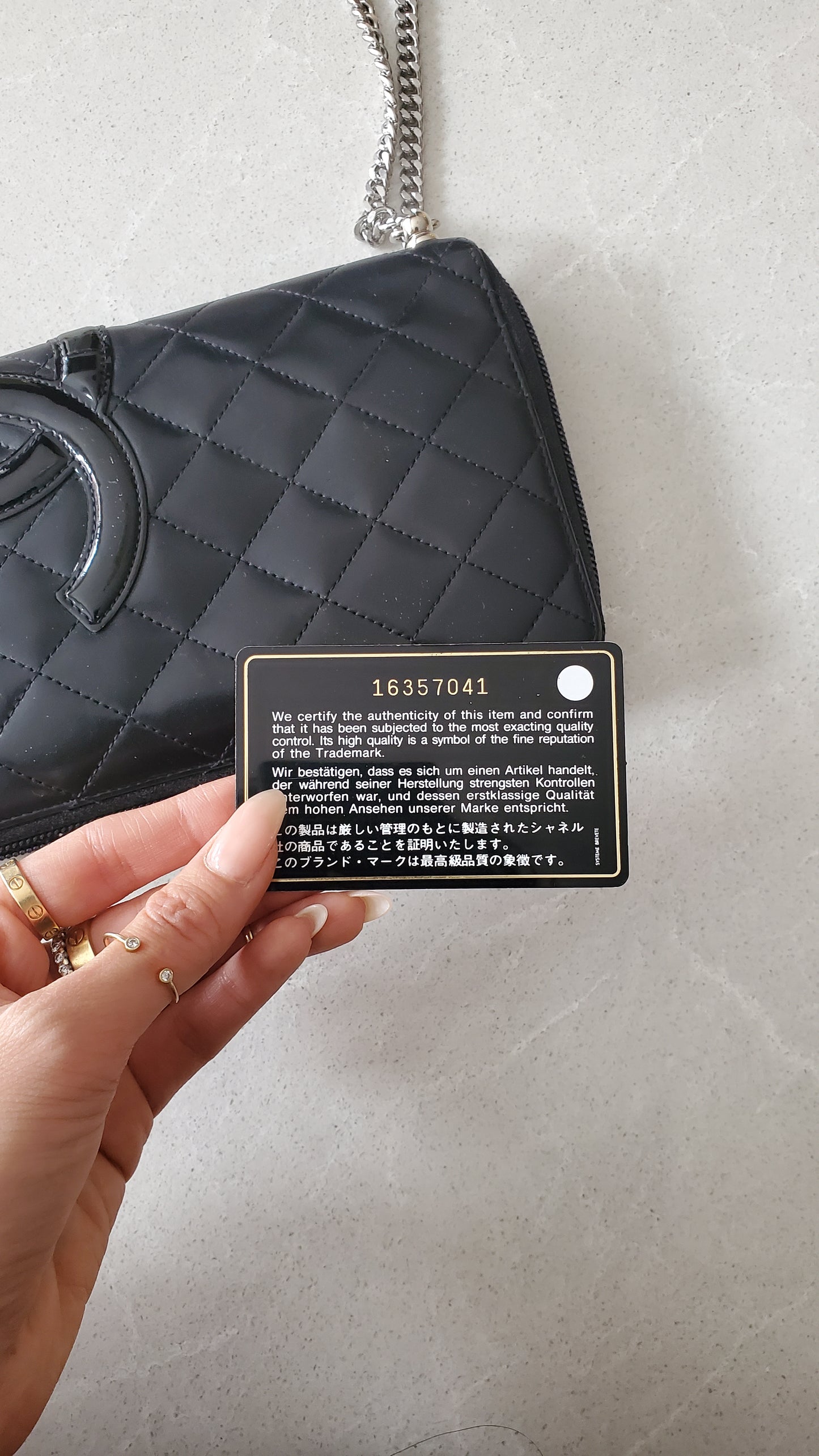 Authentic Vintage Chanel Upcycle Large Zip Wallet on Chain