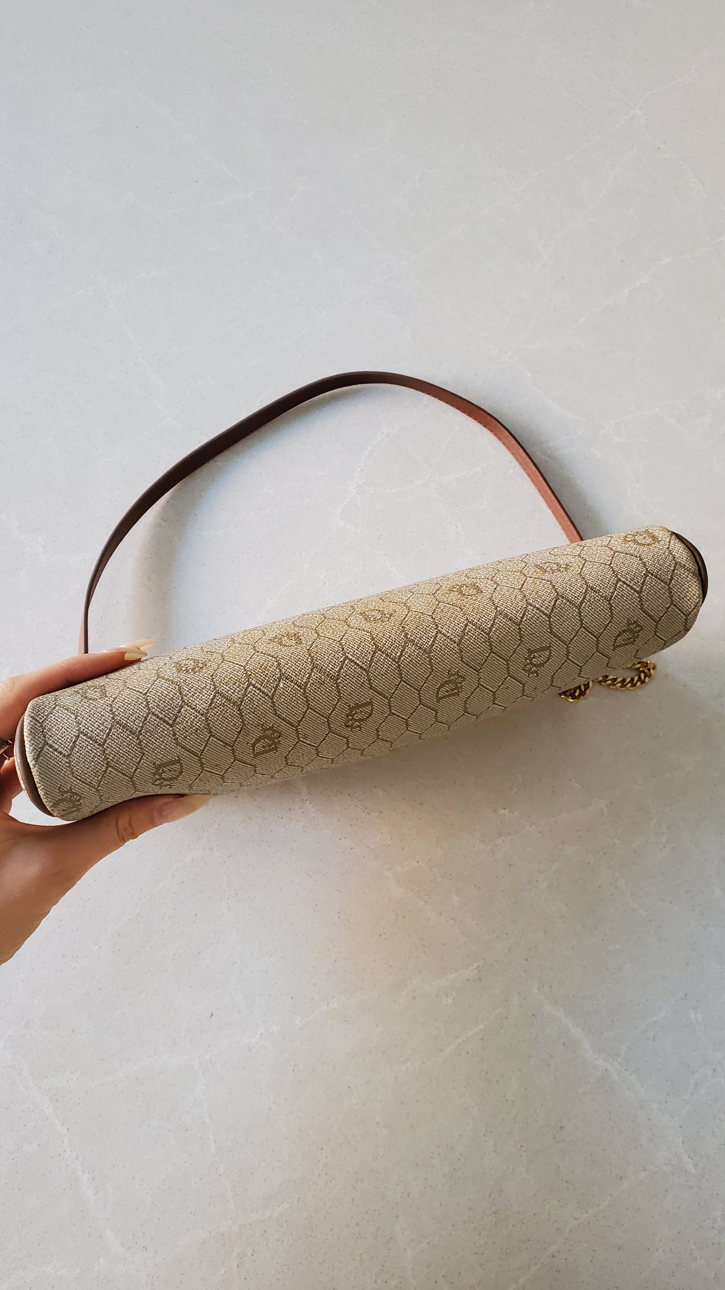 Authentic Vintage Dior Upcycle Purse with Strap & Chain