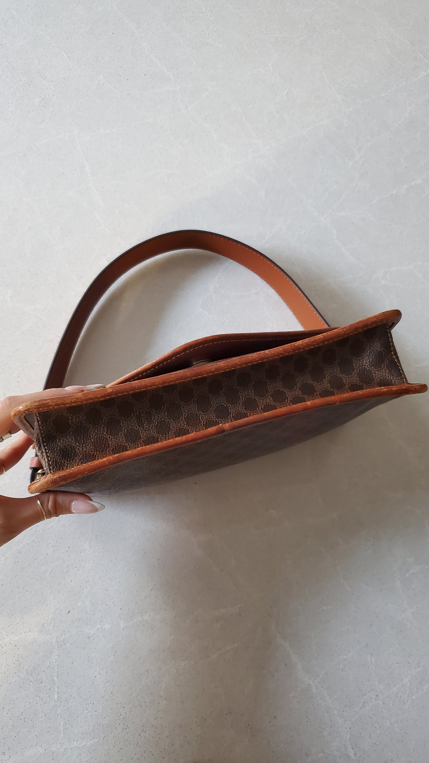 Authentic Vintage Celine Versatile Shoulder/ Crossbody Brown Purse