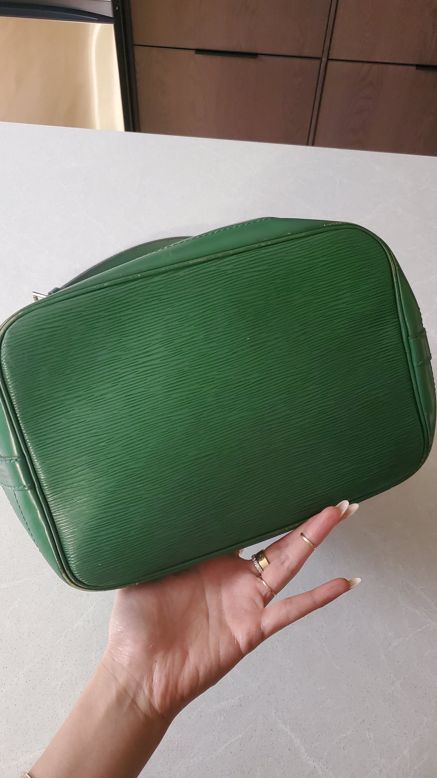 Authentic Vintage Louis Vuitton Green Epi Bucket Bag