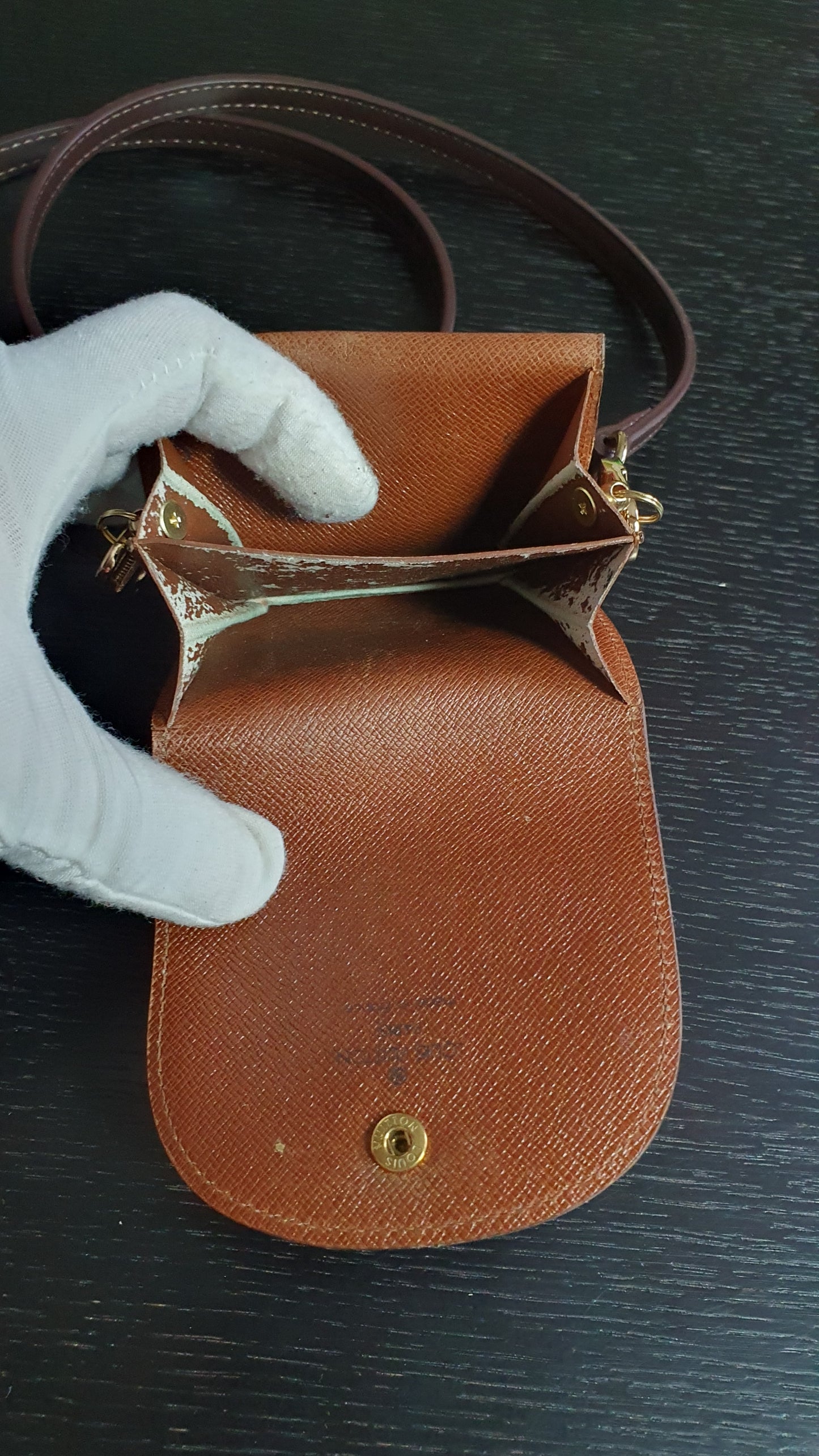 Authentic Vintage Louis Vuitton Upcycle Mini Pouch with Strap