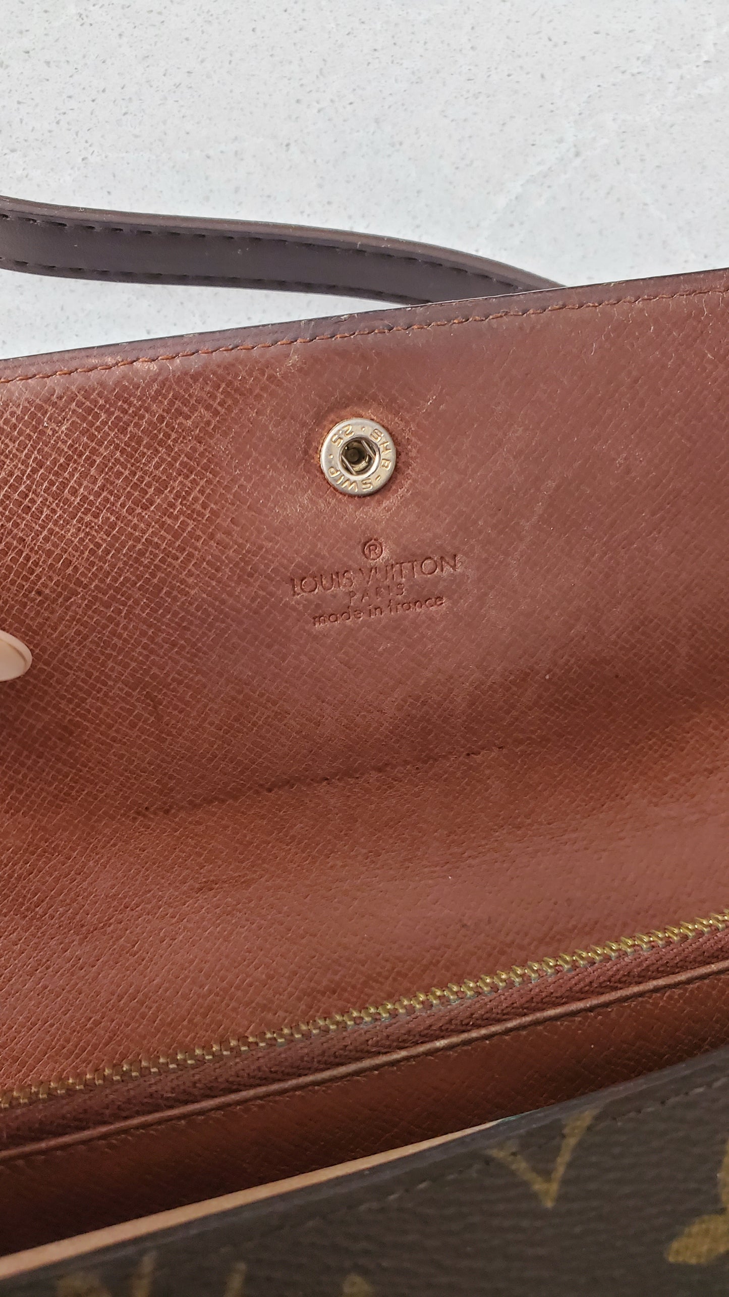 Authentic Vintage Louis Vuitton Upcycle Long Wallet with Strap