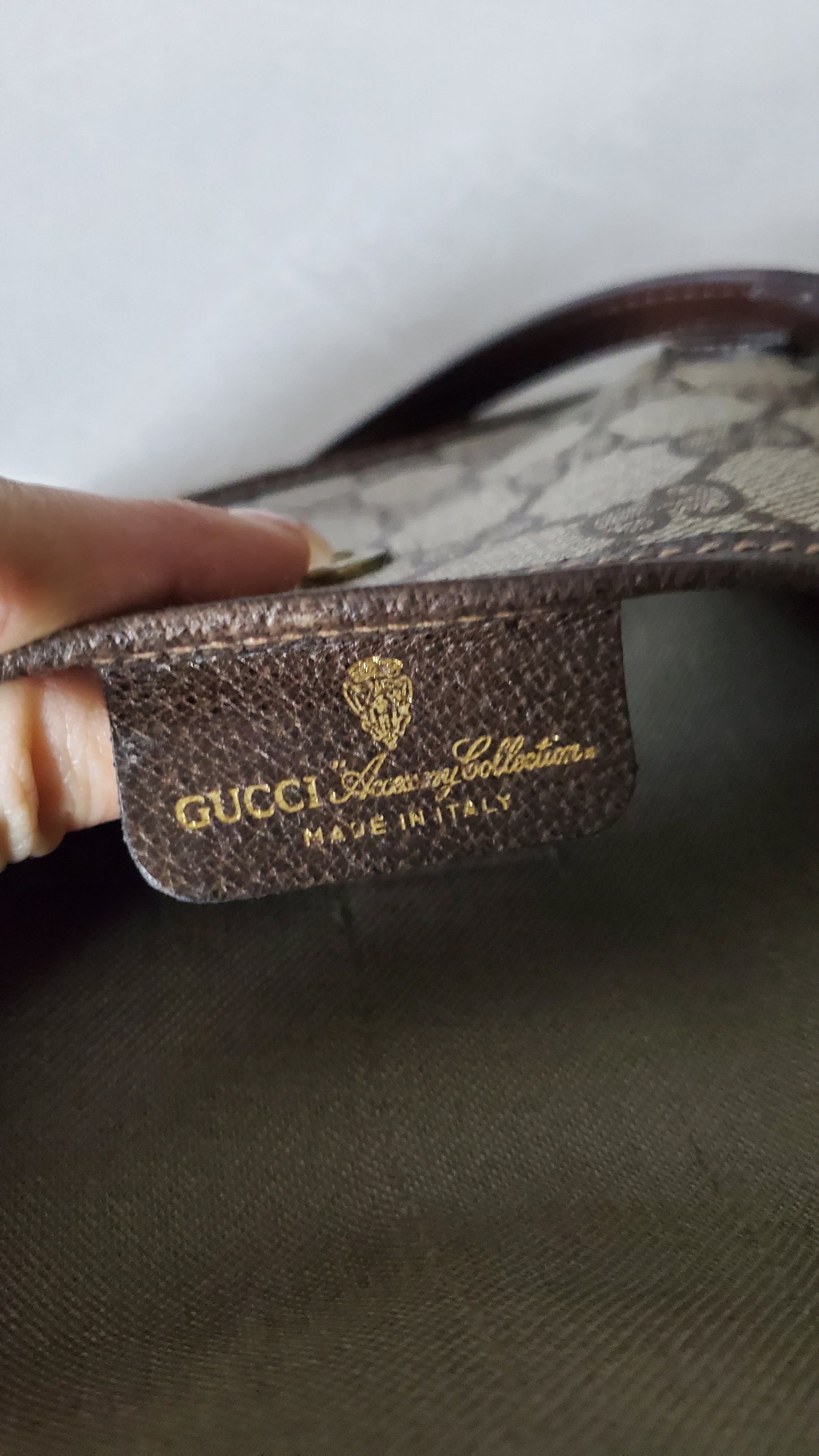 Authentic Vintage Gucci Upcycle Pouch with Strap