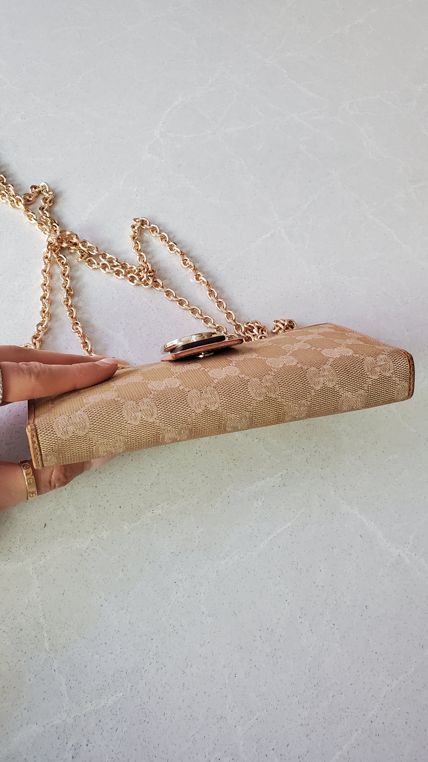 Authentic Gucci Upcycle Wallet on Chains